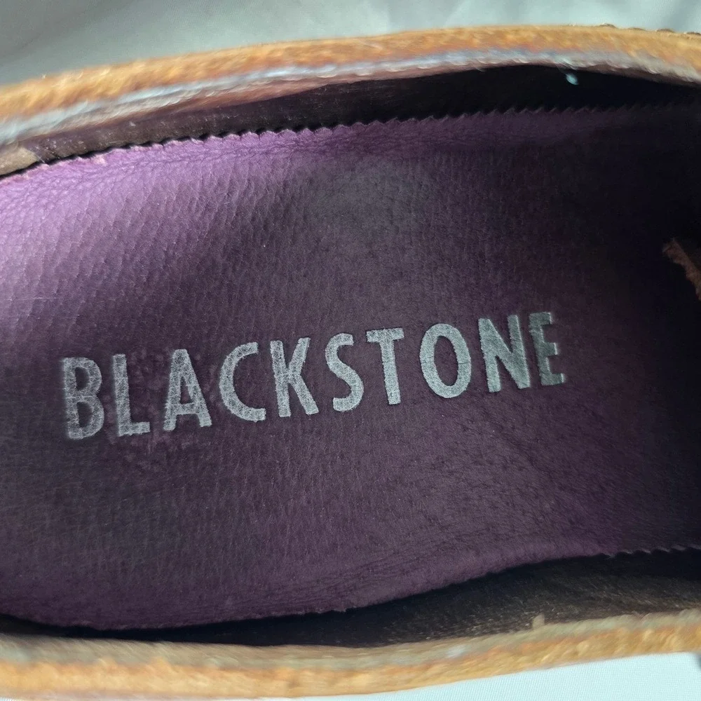 Blackstone Mens Leather Oxford Dress Shoes Brown Brogue Size 10 (EU‎ 44) Cap Toe